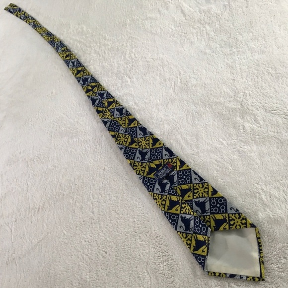 Kings Lynn Taurus Zodiac Men's Tie blue / green - Picture 3 of 7